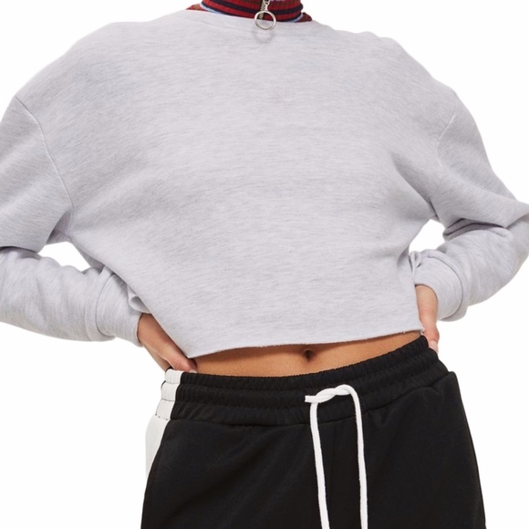 Topshop Tops - TOPSHOP Cropped Crewneck